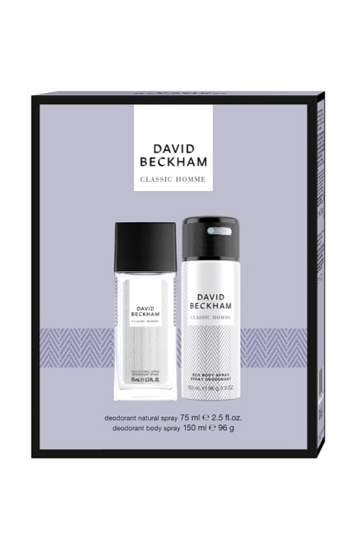 David Beckham dárková kazeta Classic Homme (DNS 75 ml + deodorant 150 ml)