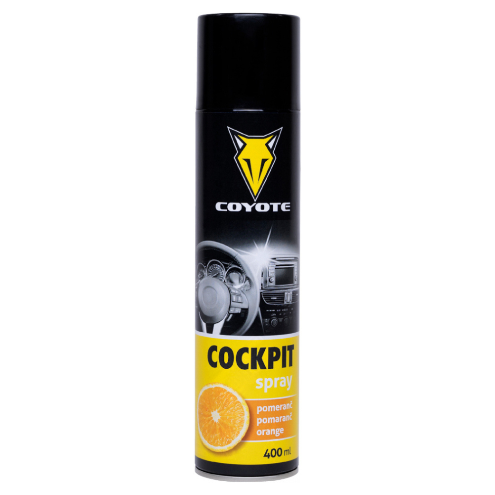 Coyote Cockpit čistící spray pro interiér aut 400 ml Pomeranč