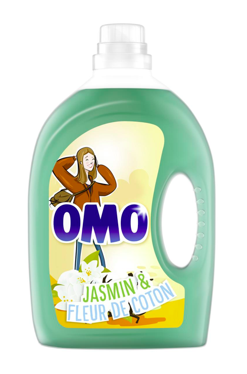 OMO prací gel 40 pracích dávek Jasmin & Fleur de Coton 2 l 