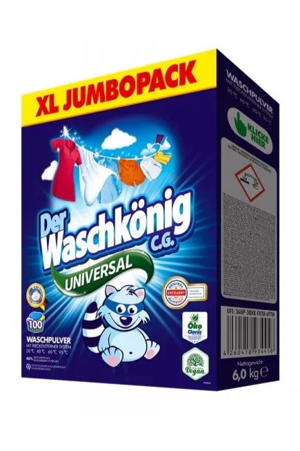 Waschkönig prací prášek 100 dávek Universal 6 kg
