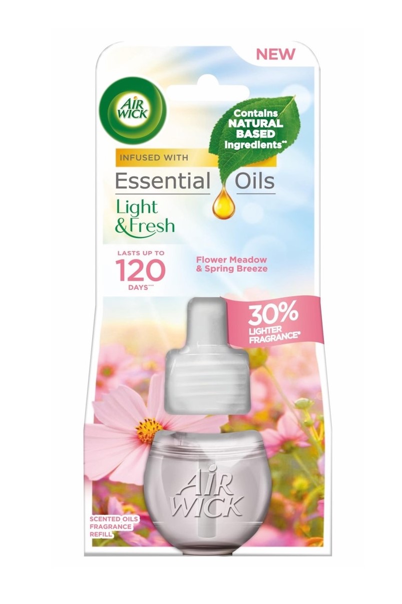 Air Wick Electric náplň 19 ml Essential Oils vůně Rozkvetlá louka & Jarní vánek
