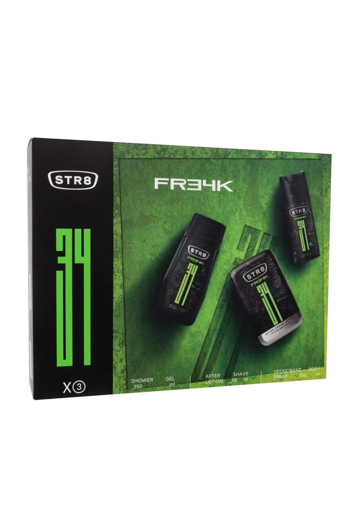 STR8 dárková kazeta Freak (VPH 50 ml + deospray 150 ml + sprchový gel 250 ml)