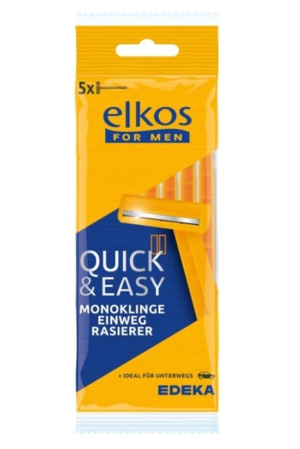 Elkos For Men Quick & Easy jednorázové holicí strojky 1-bříté 5 ks 