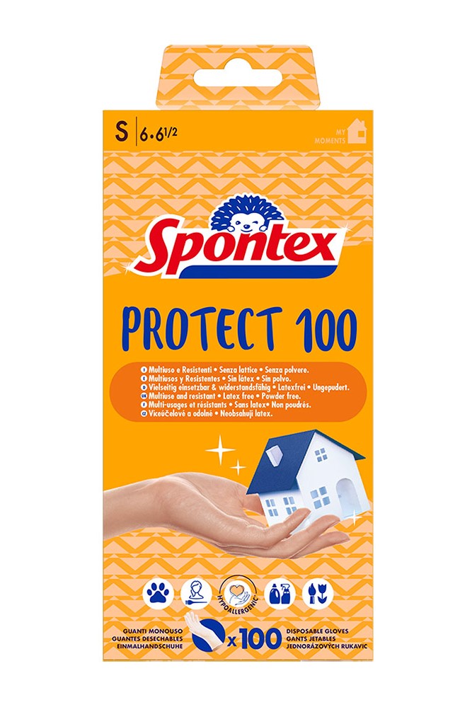 Spontex vinylové rukavice 100 ks vel. S Protect 100
