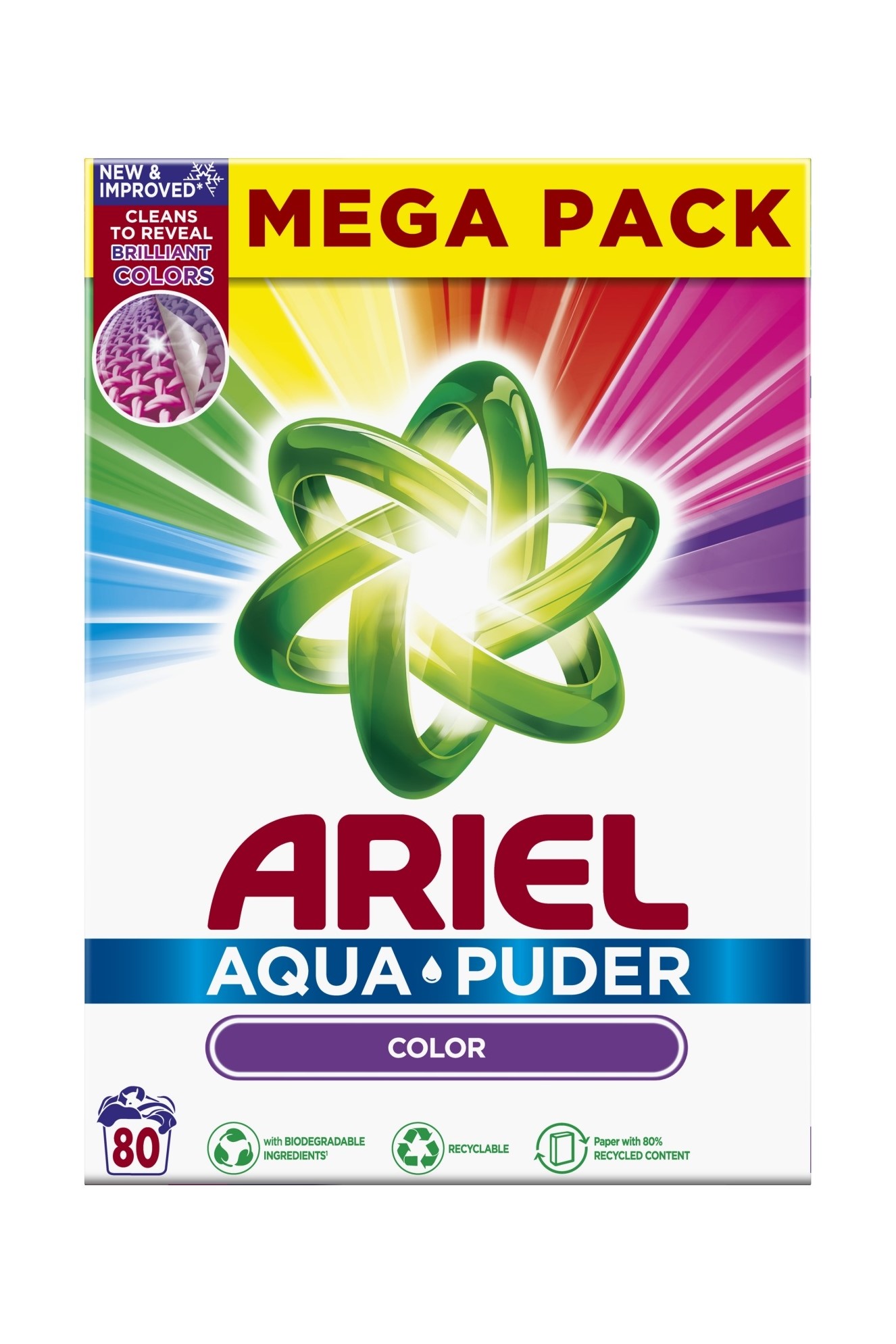 Ariel prací prášek 80 dávek Color 5,2 kg