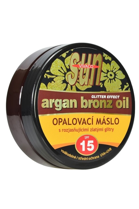 Vivaco Sun opalovací máslo s Bio-arganovým olejem SPF15 200 ml