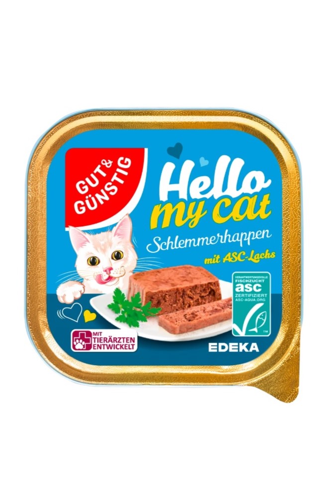 Gut & Günstig paštika pro kočky 100 g s lososem