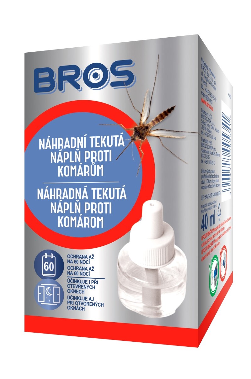 Bros náhradní tekutá náplň proti komárům 40 ml