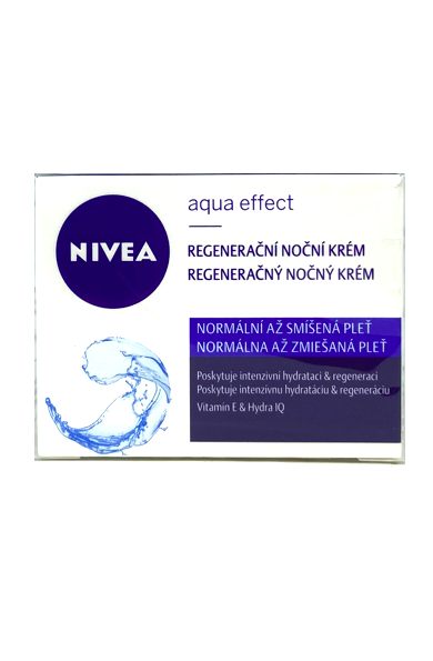Nivea noční krém 50 ml Aqua Effect regenerační 