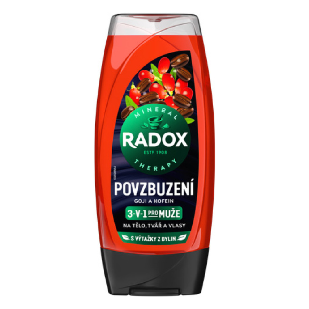 Radox sprchový gel 225 ml Men Goji a Kofein 3v1