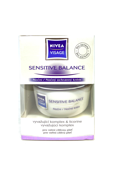 Nivea Visage ochranný noční krém 50 ml Sensitive Balance