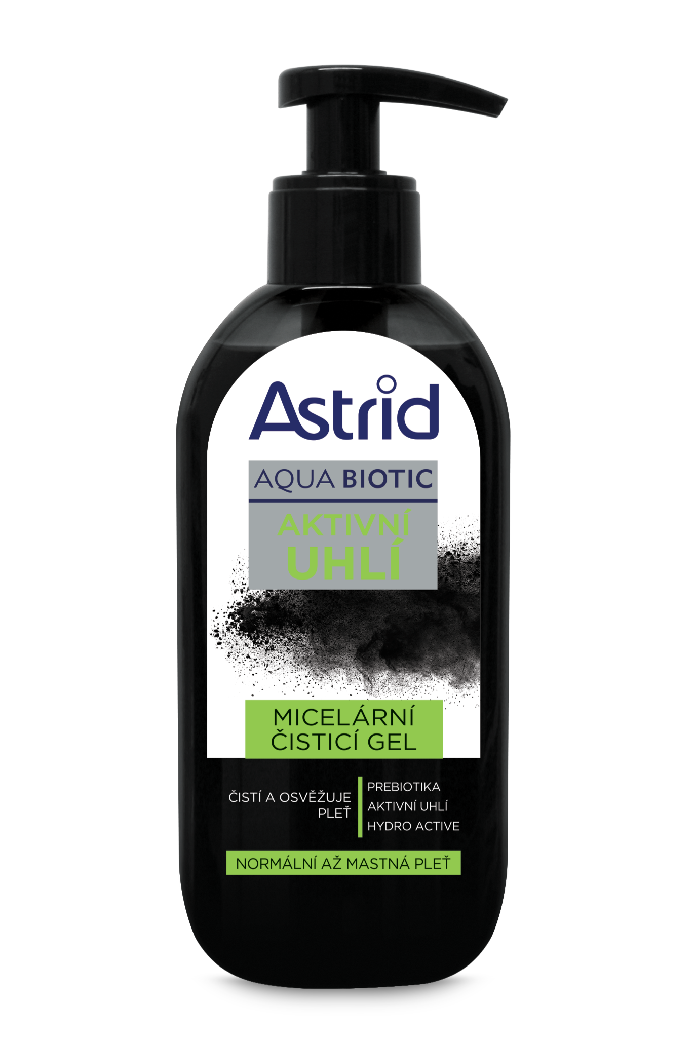 Astrid micelární čistící gel 200 ml Aktivní Uhlí