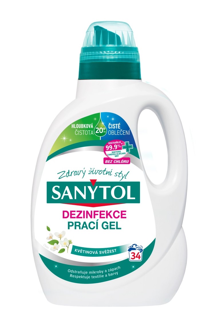 Sanytol gel 34 pracích dávek Dezinfekce 1,7 l Květinová svěžest