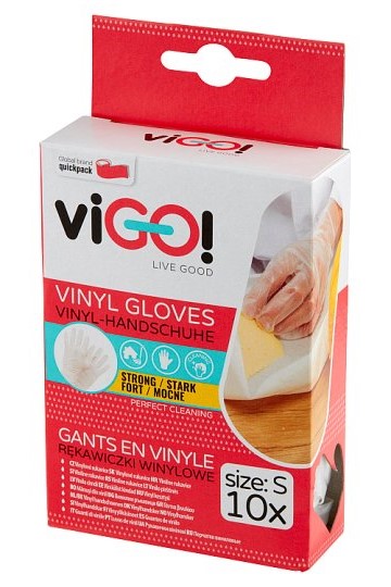 Vigo! jednorázové vinylové rukavice 10 ks vel. S