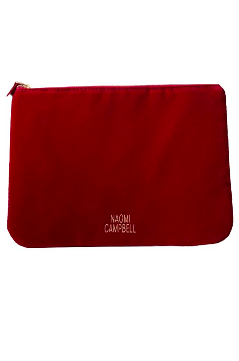 Naomi Campbell sametová kosmetická taška