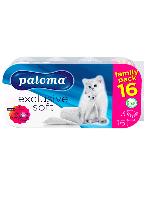 Paloma toaletní papír 16 ks Exclusive Soft 3-vrstvý