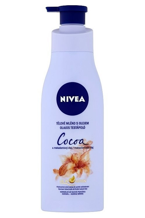 Nivea tělové mléko 200 ml s olejem Kakao & makadamiový olej