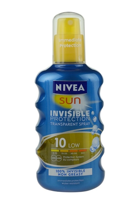Nivea Sun neviditelný sprej na opalování 200 ml Protect & Refresh SPF10