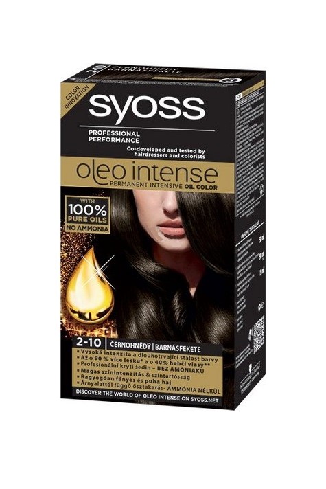 Syoss barva na vlasy Oleo Intense 2-10 Černohnědý