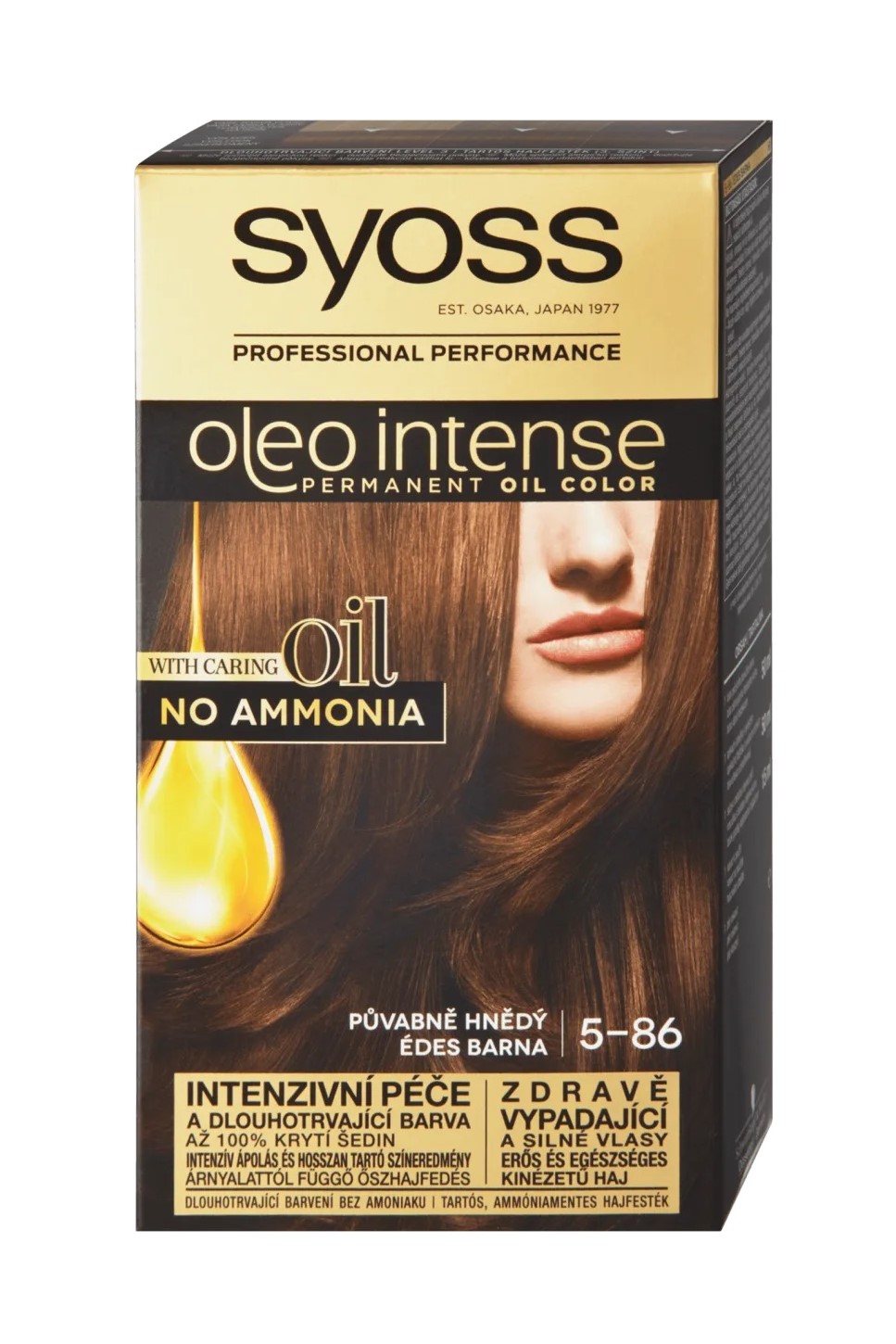 Syoss barva na vlasy Oleo Intense 5-86 Půvabně hnědý