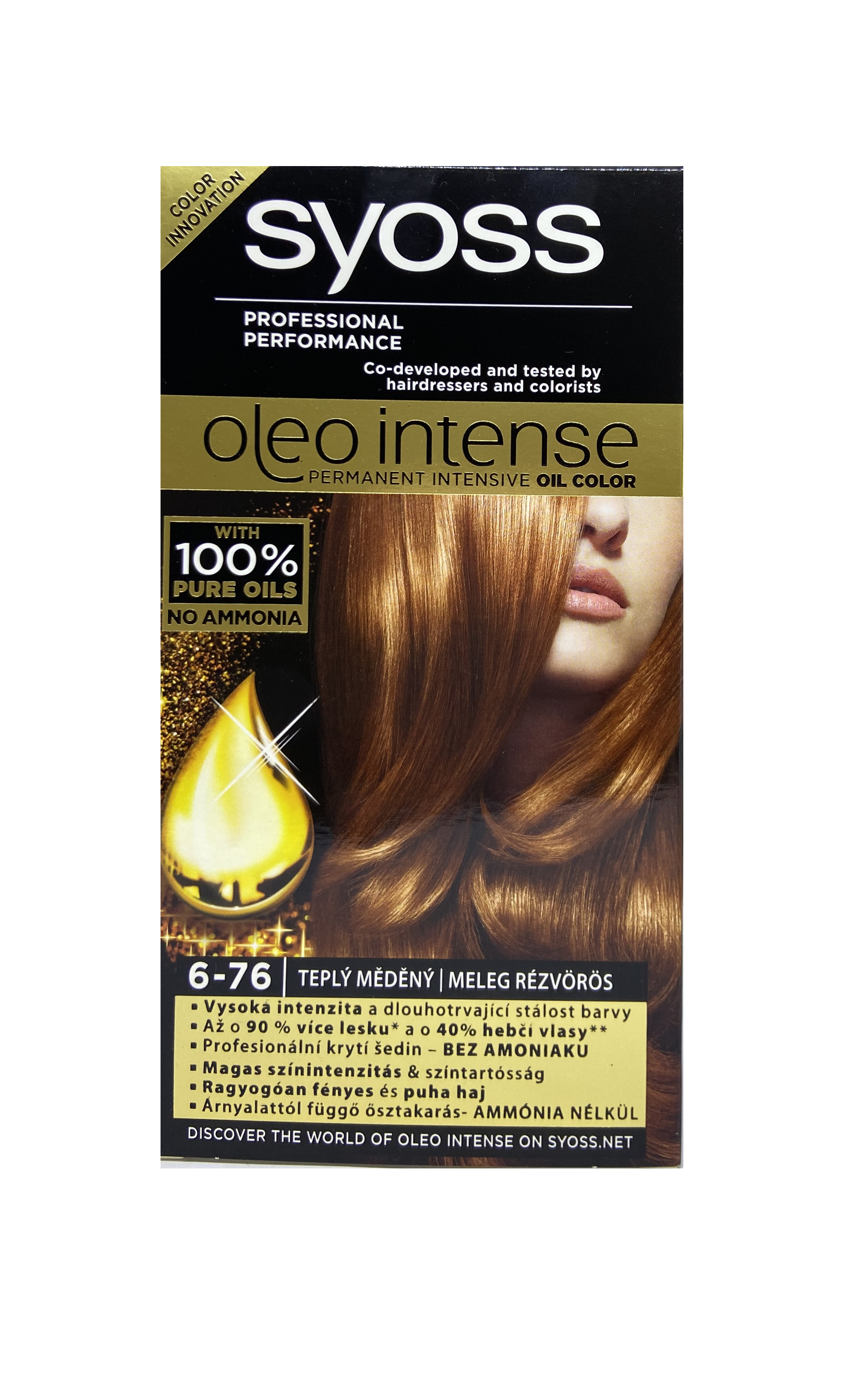 Syoss barva na vlasy Oleo Intense 6-76 Teplý měděný