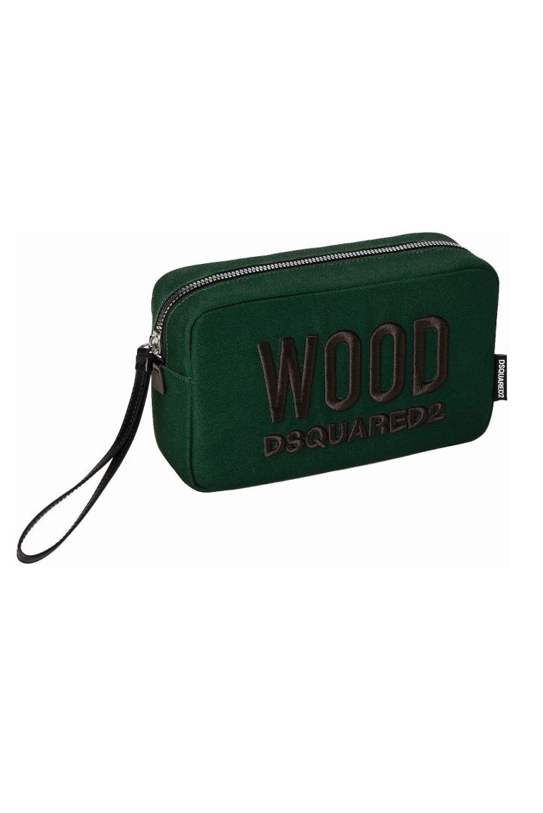 Dsquared2 kosmetická taška Green Wood 