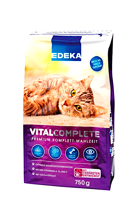 Edeka kompletní krmivo pro dospělé kočky Premium s drůbežím masem 750 g