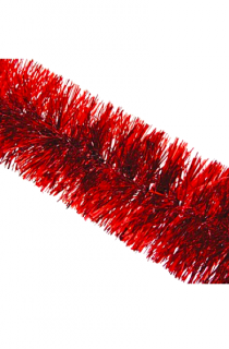 Řetěz vánoční dekorace červená 1,8 m