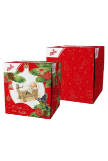 Linteo papírové kapesníky BOX 60 ks 3-vrstvé Balzám a vánoční aroma