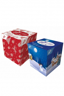 Linteo papírové kapesníky BOX 60 ks 3-vrstvé Balzám a vánoční aroma