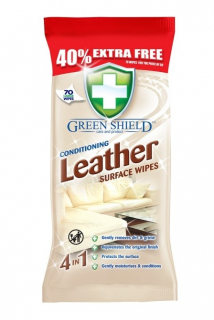 Green Shield čistící ubrousky na kůži 70 ks Leather