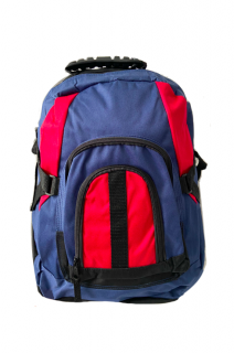 Logo cestovní batoh modro-červený