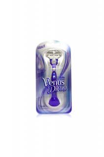 Gillette Venus Divine strojek + 2 holicí hlavice Violet + držák