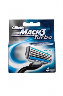 Gillette náhradní hlavice Mach3 Turbo 4 ks