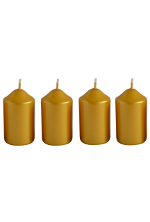 Bony adventní svíčky 4 ks 40x65 mm Zlaté