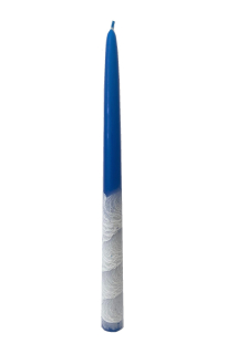 Z-trade svíčka konická 1 ks modro-bílá 22x290 mm