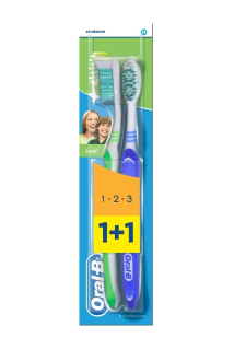 Oral-B zubní kartáček 1·2·3 Fresh Medium 2 ks