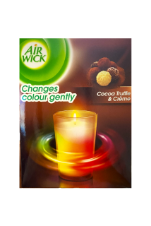 Air Wick svíčka 155 g Changes Color Cocoa Truffle & Creme