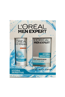 L'Oréal Men dárková kazeta Expert Hydra Sensitive (gel na holení + balzám po holení)