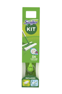 Swiffer Kit mop sada (mop + náhrada 8 ks + vlhčená náhrada 3 ks)