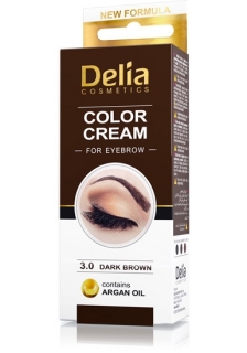 Delia Color Cream barva na obočí a řasy tmavě hnědá 30 ml