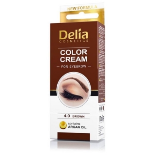 Delia Color Cream barva na obočí a řasy hnědá 30 ml