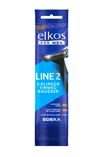 Elkos For Men jednorázové holicí strojky Line2 2-břité 10 ks