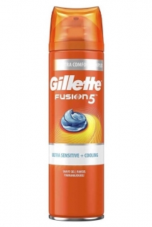 Gillette gel na holení 200 ml Fusion5 Ultra Sensitive + Cooling