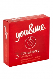 You & Me kondomy 3 ks Strawberry