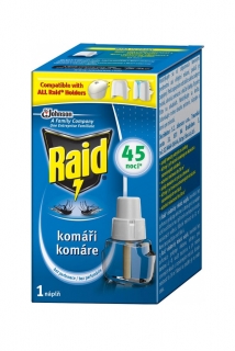 Raid náhradní náplň do elektrického odpařovače na komáry 27 ml = 45 nocí
