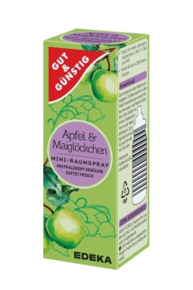 Gut & Günstig osvěžovač vzduchu mini spray 25 ml Apfel & Maiglöckchen náplň
