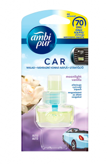 Ambi Pur Car náplň do osvěžovače vzduchu do auta 7 ml Moonlight Vanilla