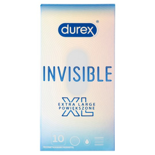 Durex kondomy 10 ks Invisible XL Extra large