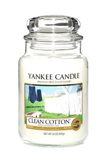 Yankee Candle svíčka 623 g Clean Cotton